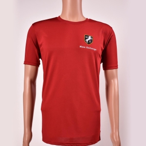 Polyester Performance Crew Neck Red