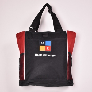 Panel Tote Red Black